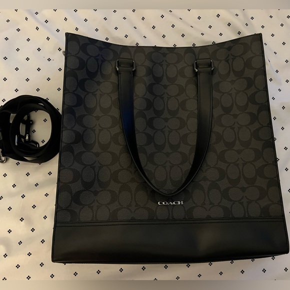 Authentic Coach Black Tote (Used twice) comes with straps. - Picture 2 of 7